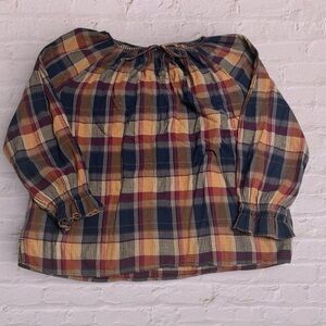 Chaps Colorful Plaid Long Sleeve Blouse